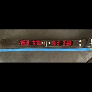 Leather artesian ethic dog collar